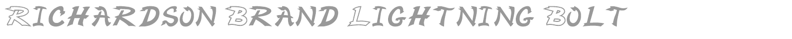 Richardson Brand Lightning Bolt font preview